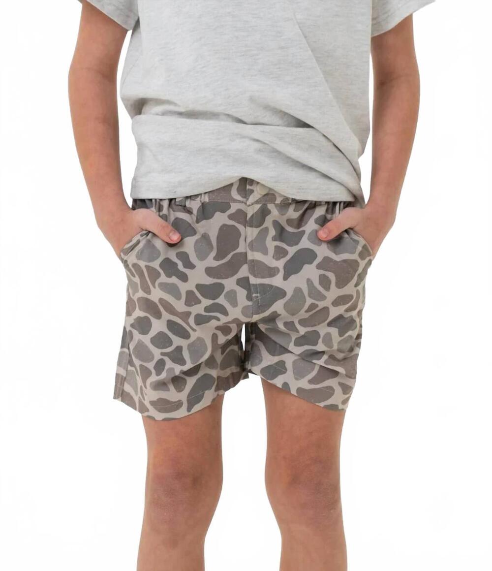 NEW BURLEBO youth everyday short in deer camo